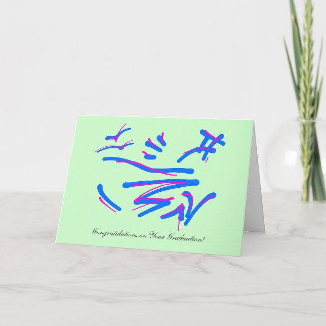 Tarjeta Travesías son ríos, felicitaciones por graduarse (Anverso)