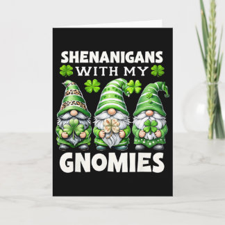Tarjeta Travesuras Con Mis Gnomies Lindo Gnome St Patricks
