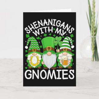 Tarjeta Travesuras Con Mis Gnomos Día De San Patricio Gnom