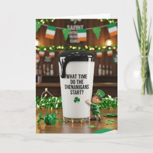 Tarjeta Travesuras del Día de San Patricio
