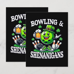Tarjeta Travesuras del Día de San Patricio en Bolos