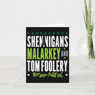 Tarjeta Travesuras Malarkey Y Tomfoolery St Patricks Ir