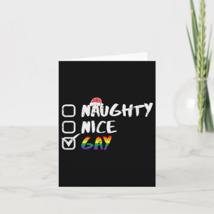 Tarjeta Travieso Agradable Gay Arcoíris Divertido Orgullo 