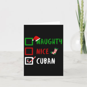 Tarjeta Travieso Lindo Cubano Divertido Cuba Navidad Santa