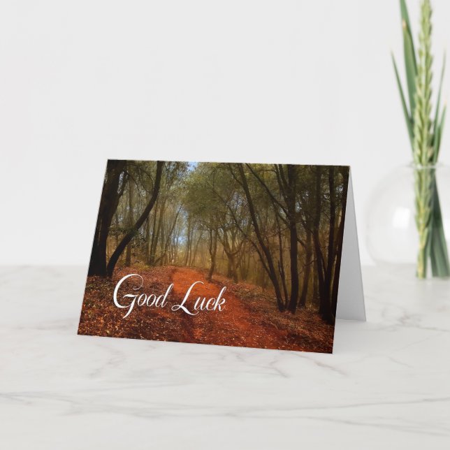 Tarjeta Trayecto de Woodland con árboles de roble (Anverso)
