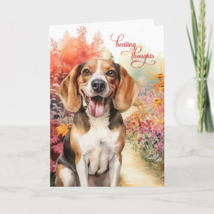 Tarjeta Trayectoria del Jardín del Perro Beagle Cute