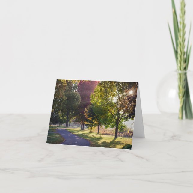 Tarjeta Trayectoria Notecard del lago Winona (Anverso)