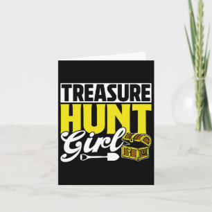 Tarjeta Treasure Hunt Chica Hunter Tesoros de caza