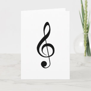 Tarjeta Treble Clef Blank Notecard