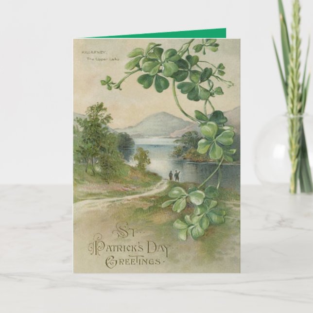 Tarjeta Trébol de Cuatro Hojas Killarney Montaña (Anverso)