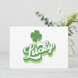 Tarjeta Trébol de la suerte St Patrick's Day irlandés