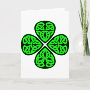 Tarjeta Trébol del Celtic de 4 hojas