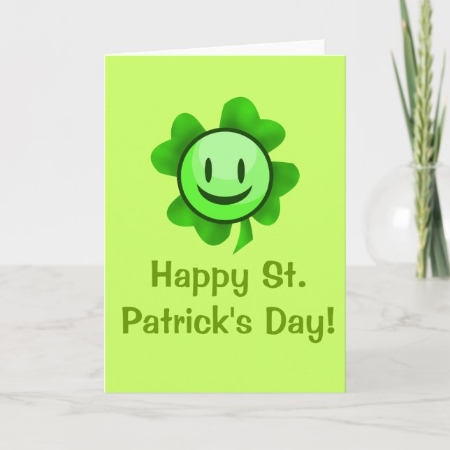 Tarjeta Trébol del día de St Patrick (Anverso)