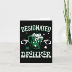 Tarjeta Trebol Divertido Diseñador Irlandés Bebedor Design