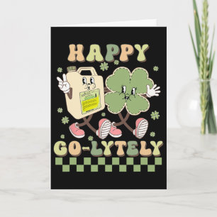Tarjeta Trébol lindo Feliz Go-lytely Divertida Enfermera G