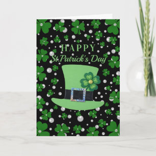 Tarjeta Trébol personalizado del día de San Patricio con p