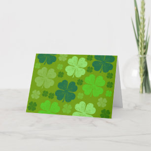 Tarjeta Tréboles Verdes, Tréboles de la Suerte, Día de San