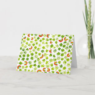 Tarjeta Tréboles y arcoíris PERSONALIZABLES