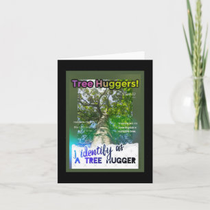 Tarjeta Tree Huggers Extraordinaire. Tapa de zinc