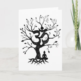 Tarjeta Tree Of Life And Ohm Symbol Design For Women Or Me