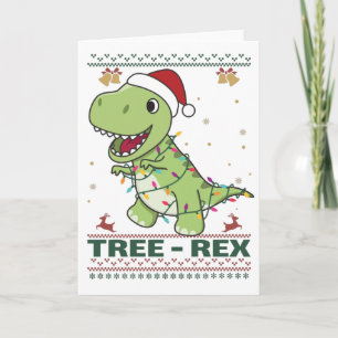 Tarjeta Tree-Rex Funny Dinosaur Pun T-Rex Card