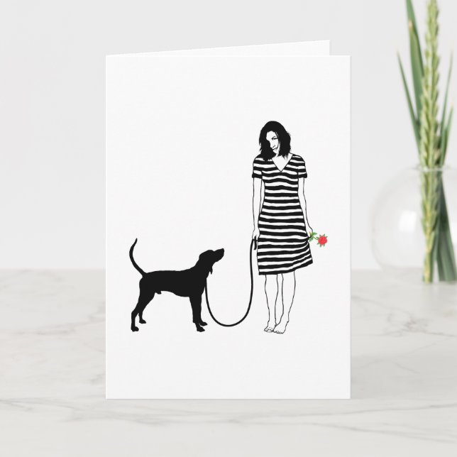 Tarjeta Treeing Walker Coonhound (Anverso)