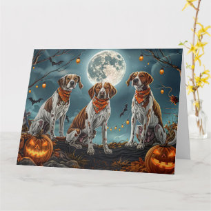 Tarjeta Treeing Walker Halloween Spooky