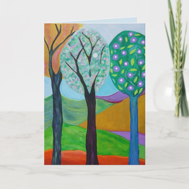 Tarjeta Trees Notecard (Anverso)