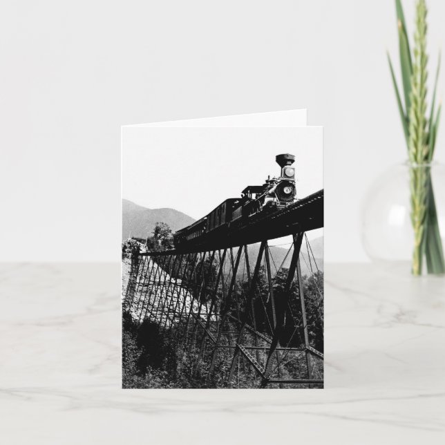 Tarjeta Tren 1880 en la muesca de Crawford, NH (Anverso)