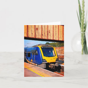 Tarjeta Tren azul y amarillo, Sheffield