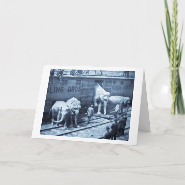 Tarjeta Tren Bros Elephant de la Diapositiva de la Lintern (Anverso)