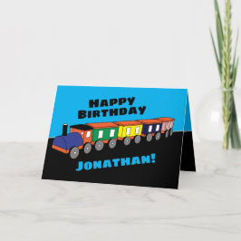 Tarjeta Tren de cumpleaños personalizado