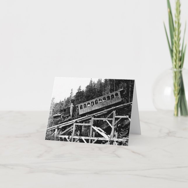 Tarjeta Tren de ferrocarril 1880 "nube " (Anverso)