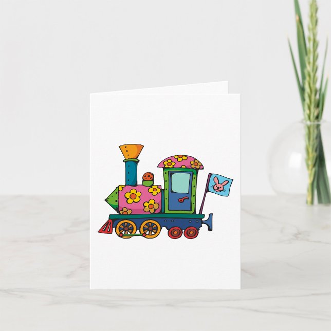 Tarjeta Tren de flores de juguete (Subido por el creador)