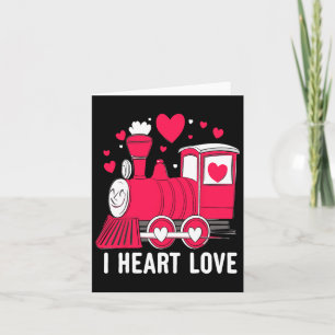 Tarjeta Tren de montones de amor día de San Valentín niño
