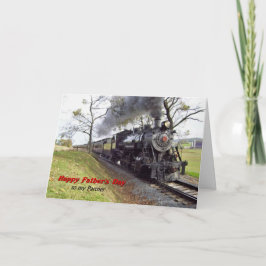 Tarjeta Tren de vapor del Día del Padre para pareja
