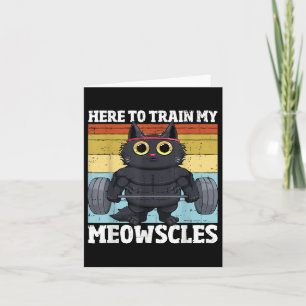 Tarjeta Tren Gato Mis Metas Gracioso Gimnasio Hábito Gato