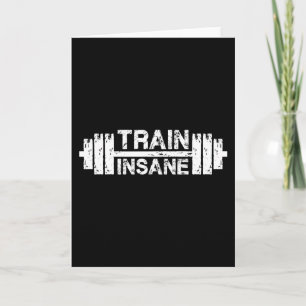 Tarjeta Tren loco - Barbell, Gym, Workout Inspirador