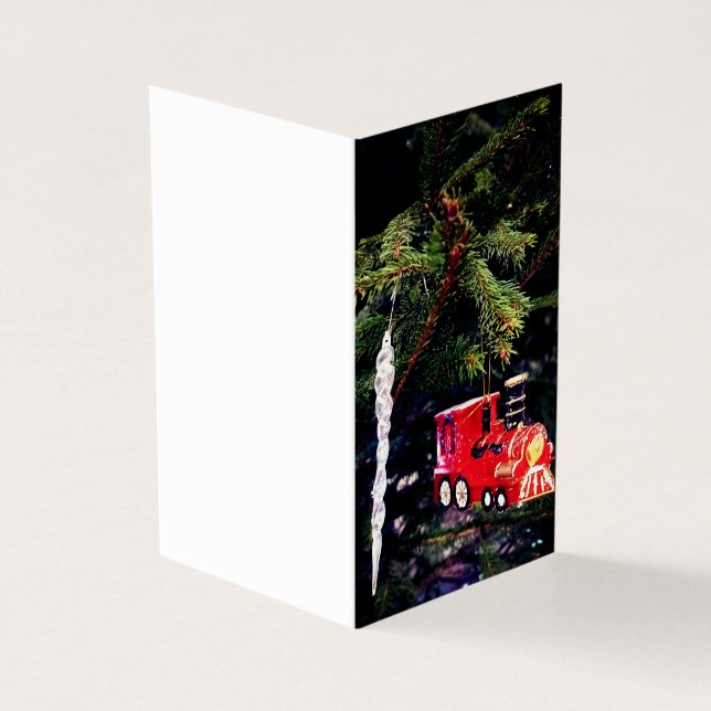 Tarjeta Tren rojo y círculo (Exterior)