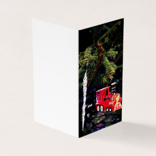 Tarjeta Tren rojo y círculo