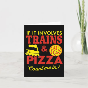 Tarjeta Tren Y Pizza Concienciación Sobre Autismo Divertid