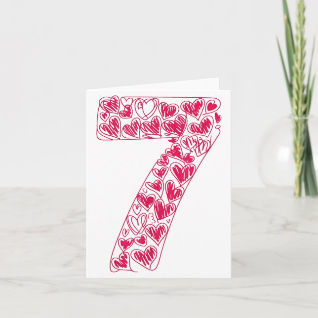 Tarjeta Trendy 6 7 Viral Sketch Heart 67 Cute Valentine Ma (Anverso)