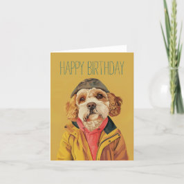 Tarjeta Trendy Labradoodle