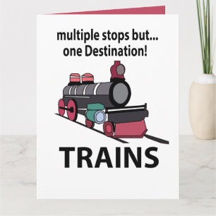 Tarjeta Trenes con múltiples paradas pero un destino Trene