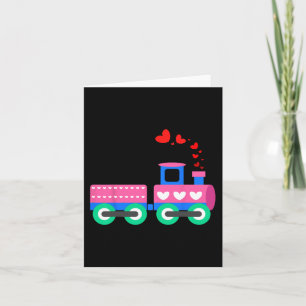 Tarjeta Trenes de montones de amor del día de San Valentín