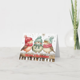 Tarjeta Tres Aves Adorables