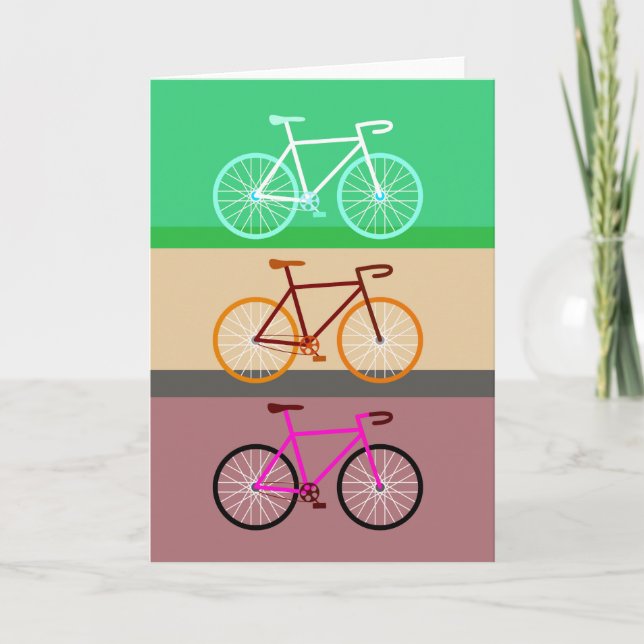 Tarjeta Tres bicicletas (Anverso)
