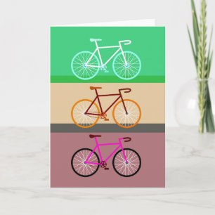 Tarjeta Tres bicicletas
