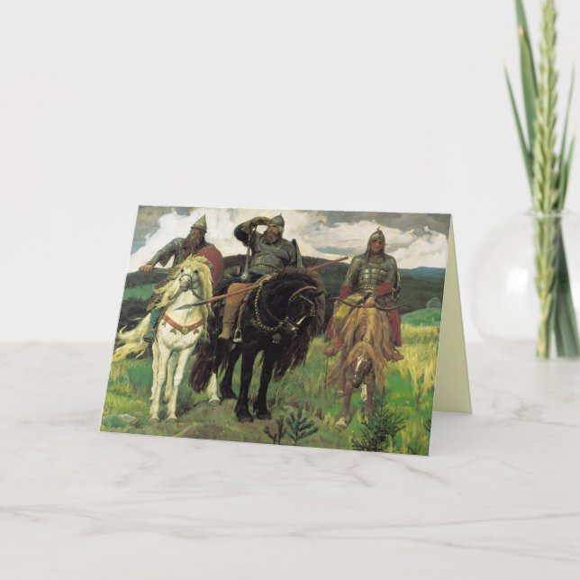 Tarjeta Tres bogotes (1898) de Viktor Vasnetsov Print (Anverso)
