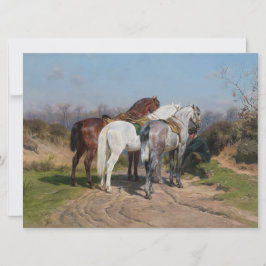 Tarjeta Tres caballos sementales (por Rosa Bonheur)
